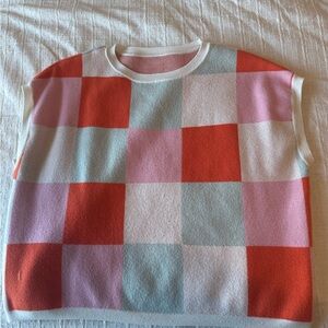 Multicolor Sleeveless Knit Top